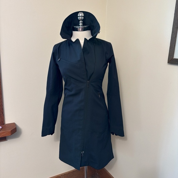 Nau Black Collared Zip Up Coat XS - Picture 2 of 10